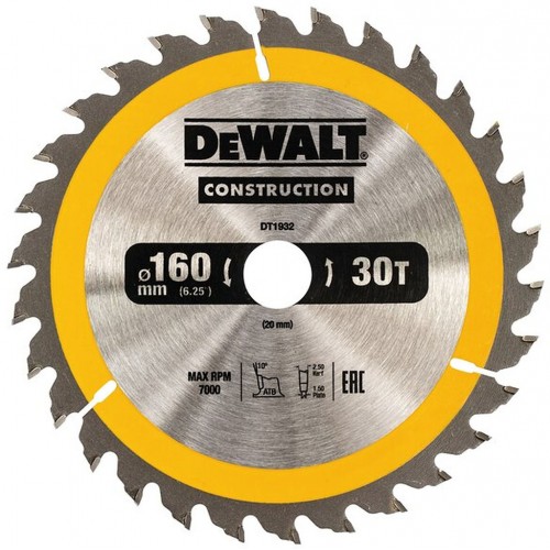 DeWALT DT1932 Pilový kotouč 160 x 20 mm, 30 zubů, ATB 10°
