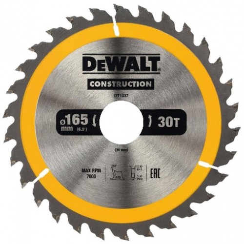 DeWALT DT1937 Pilový kotouč 165 x 30 mm, 30 zubů, ATB 10°