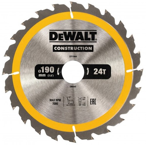 DeWALT DT1944 Pilový kotouč 190 x 30 mm, 24 zubů, ATB 16°