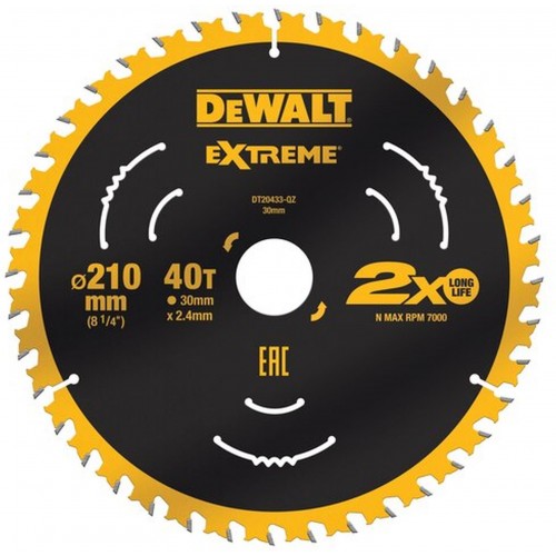 DeWALT DT20433 Pilový kotouč 210 x 30 mm, 40 zubů, ABT +18°