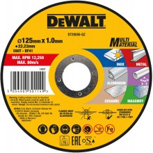 DeWALT DT20595 Multimateriálový řezný kotouč 125 x 22,2 x 1,0 mm
