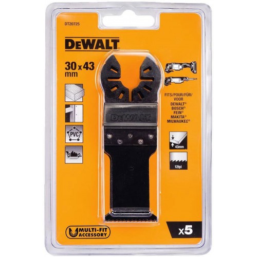 DeWALT DT20725 Pilové listy na dřevo 30 x 43 mm, sada 5 ks