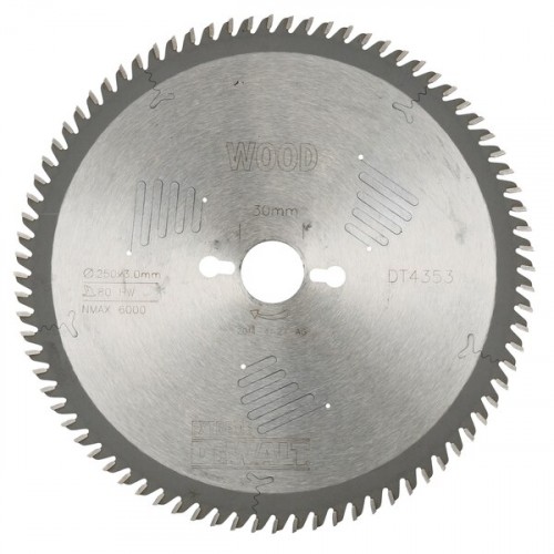 DeWALT DT4353 Pilový kotouč Extreme 250 x 30 mm, 80 zubů, ATB 10 °