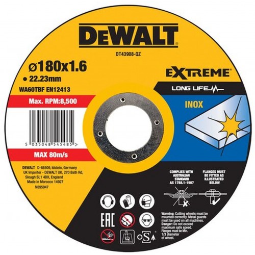 DeWALT DT43908 Řezný kotouč na nerez 180 x 22.2 mm