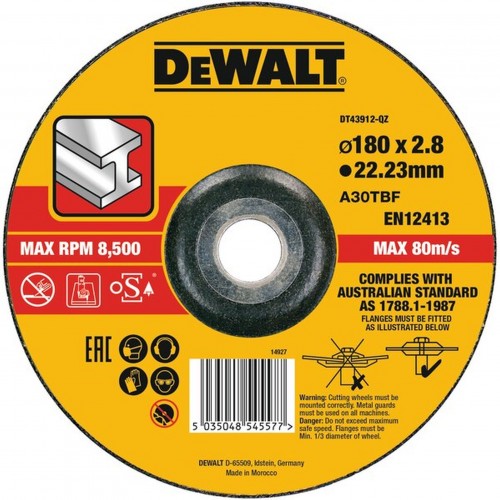 DeWALT DT43912 řezný kotouč na nerez 180 mm