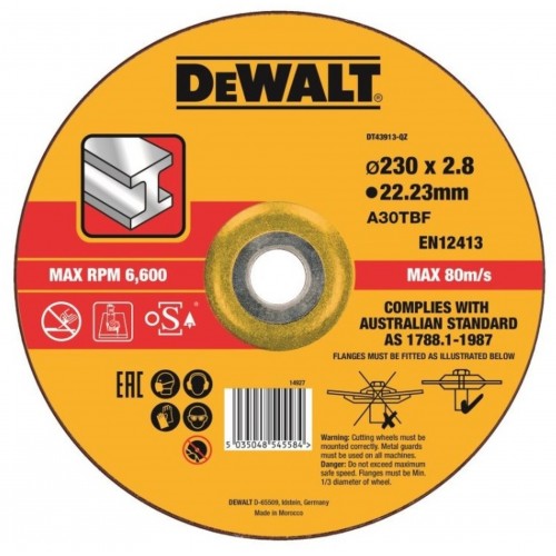 DeWALT DT43913 Řezný kotouč na kov 230 x 22.2. x 3.0 mm