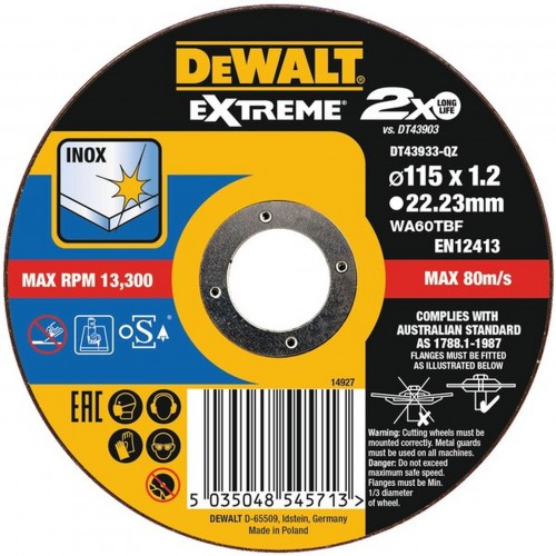 DeWALT DT43933 řezný kotouč na nerez 115 mm