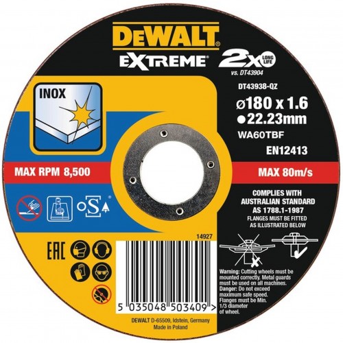 DeWALT DT43937 řezný kotouč na nerez 180 mm