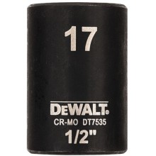DeWALT DT7535 Nástrčná hlavice EXTREME IMPACT 1/2“ krátká, 17 mm