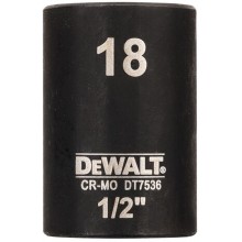DeWALT DT7536 Extreme Impact Nástrčná hlavice 1/2“ krátká, 18 mm