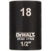DeWALT DT7536 Nástrčná hlavice EXTREME IMPACT 1/2“ krátká, 18 mm
