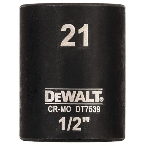 DeWALT DT7539 Nástrčná hlavice EXTREME IMPACT 1/2“ krátká, 21 mm