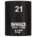 DeWALT DT7539 Nástrčná hlavice EXTREME IMPACT 1/2“ krátká, 21 mm