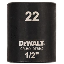 DeWALT DT7540 Nástrčná hlavice EXTREME IMPACT 1/2“ krátká, 22 mm
