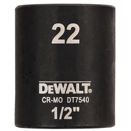 DeWALT DT7540 Nástrčná hlavice EXTREME IMPACT 1/2“ krátká, 22 mm