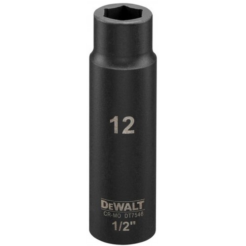 DeWALT DT7546 Nástrčná hlavice EXTREME IMPACT 1/2“ dlouhá, 12 mm