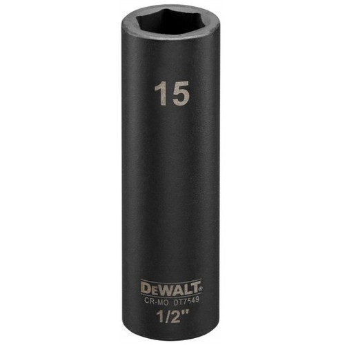 DeWALT DT7549 Nástrčná hlavice EXTREME IMPACT 1/2“ dlouhá, 15 mm