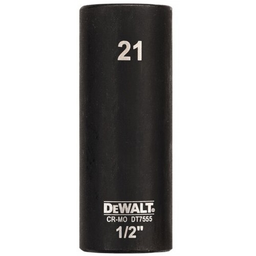 DeWALT DT7555 Nástrčná hlavice EXTREME IMPACT 1/2“ dlouhá, 21 mm