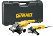DeWALT DWE492TWIN2 Sada s DWE492 (230 mm) + DWE4157 (125 mm) úhlové brusky s kufry