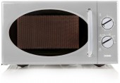 DOMO Mikrovlnná trouba retro 900W, šedá DO3025