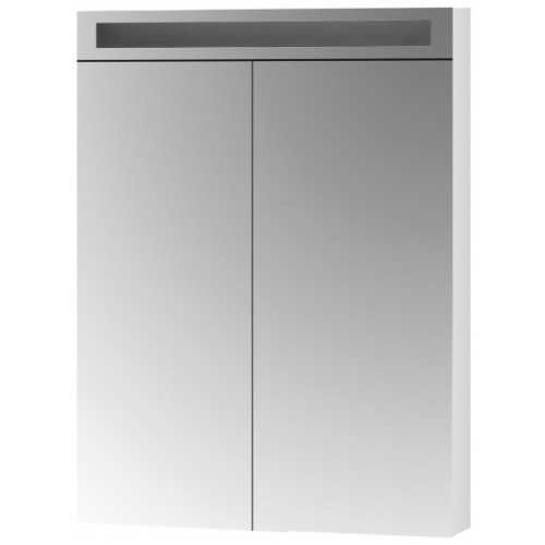 DŘEVOJAS AIR 60 2D galerka s LED osvětlením a zásuvkou (zrcadlo 30/30), bílá lesk 69264