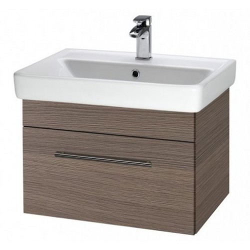 DŘEVOJAS Q UNO 550 FC skříňka s umyvadlem Q 550, dekor cafe vč. boků, úchytka B 28216B