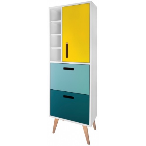DŘEVOJAS RETRO 60 skříň vysoká, original 24232 DŘEVOJAS RETRO 60 skříň vysoká, original 24232