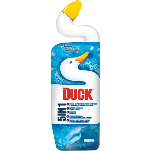 DUCK 5v1 Tekutý WC čistič Mořská vůně 750 ml DUCK 5v1 Tekutý WC čistič Mořská vůně 750 ml