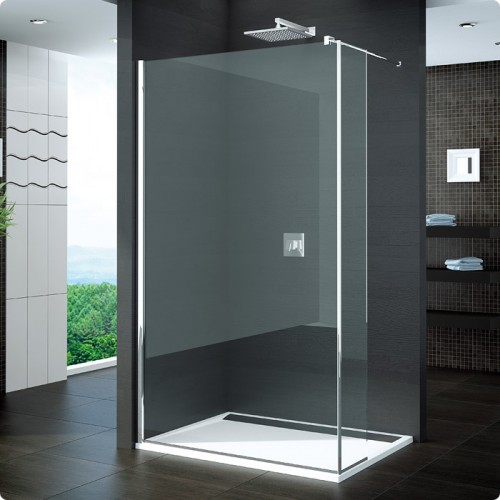 RONAL DUOP Pur samostatná kolmá stěna, vlevo, <2m, aluchrom/zrcadlové DUOPGSM25053