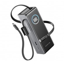 EcoFlow RAPID Power Banka (25000mAh,170W) 2x100W vestavěný USB-C kabel - stříbrná 1ECORAP2