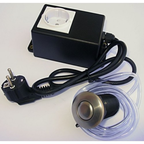 Pneumatický spínač komplet, matný nerez 001010258