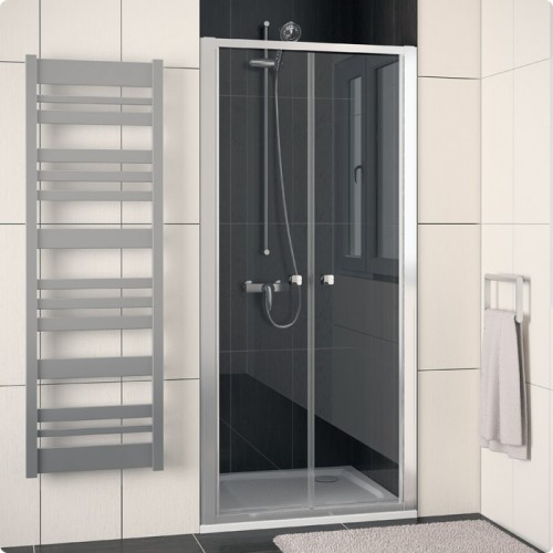 RONAL ECP2 ECO-Line dvoukřídlé dveře, 80cm, aluchrom/čiré sklo ECP208005007