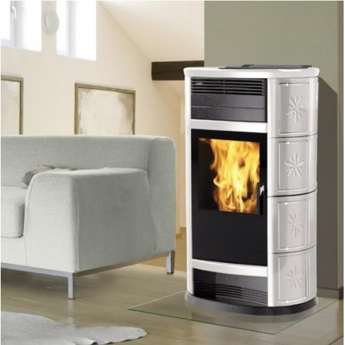 EDILKAMIN ANDE teplovodní kamna na pelety, 18kW, bílá 755540 EDILKAMIN ANDE teplovodní kamna na pelety, 18kW, bílá 755540