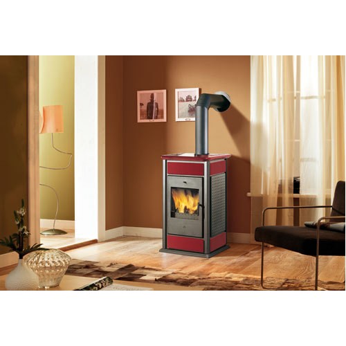 EDILKAMIN WARM/cs kamna na dřevo s ochl. smyčkou základní verze, červené 624730 EDILKAMIN WARM/cs kamna na dřevo s ochl. smyčkou základní verze, červené 624730