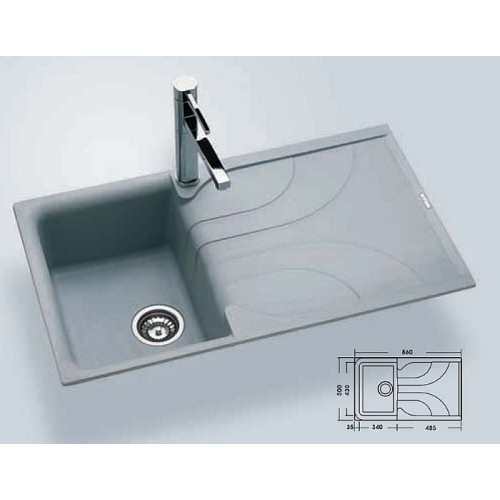 TESKOR EGO 400 dřez Granitec Terra TESKOR EGO 400 dřez Granitec Terra