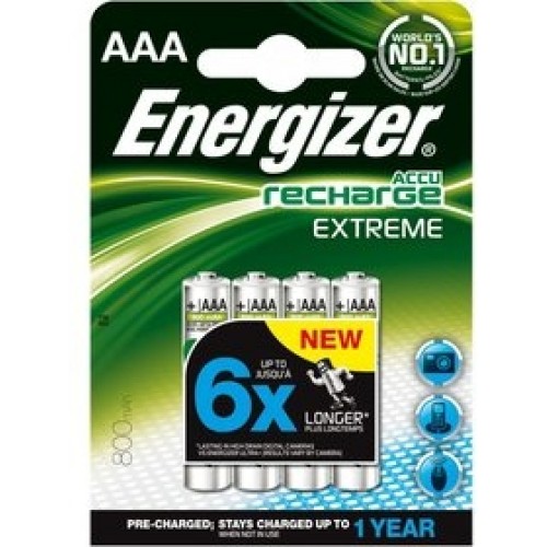 ENERGIZER Nabíjecí tužkové baterie NiMH EXT 800 mAh 4xAAA 35038512