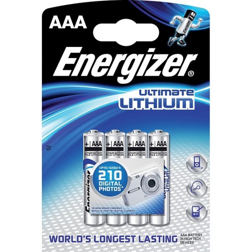Baterie Energizer Ultimate Lithium AAA 4ks FR03/4 4xAAA 35035751