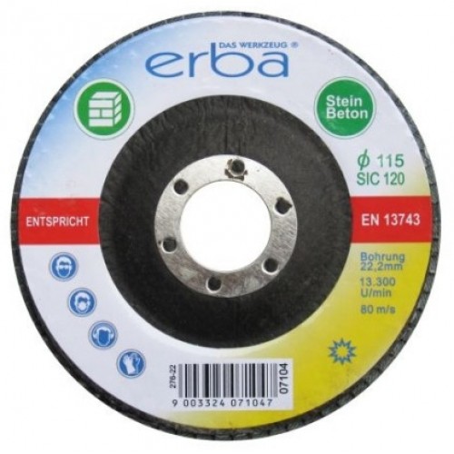 ERBA Lamelový brusný kotouč na kámen 115 mm SiC120 ER-07104
