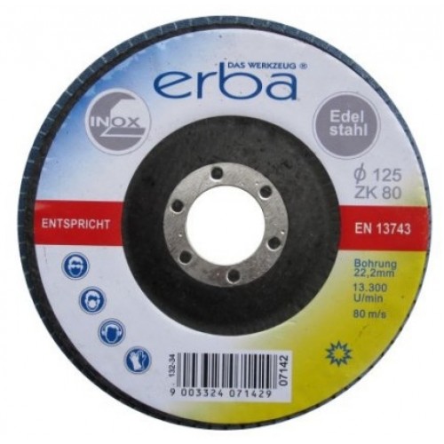 ERBA Lamelový brusný kotouč na ocel 125 mm ER-07142 ERBA Lamelový brusný kotouč na ocel 125 mm ER-07142