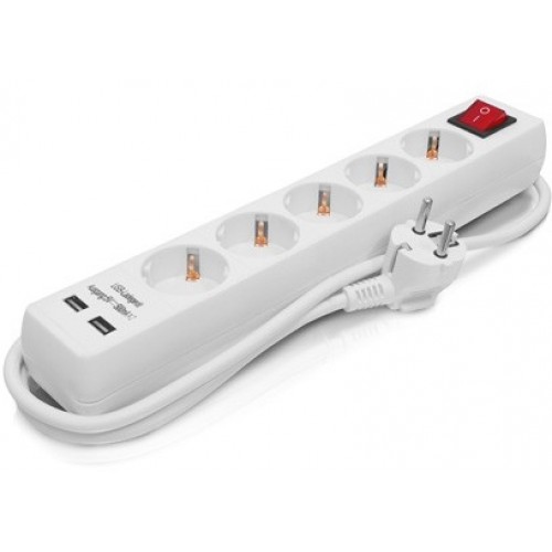ERBA Prodlužovačka 1,4 m, 5 x zásuvka, 2 x USB ER-27011 ERBA Prodlužovačka 1,4 m, 5 x zásuvka, 2 x USB ER-27011