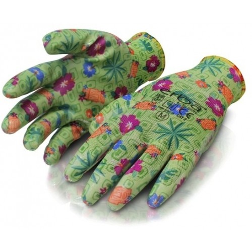 ERBA Zahradní rukavice S polyesterové potažené nitrilem ER-55074