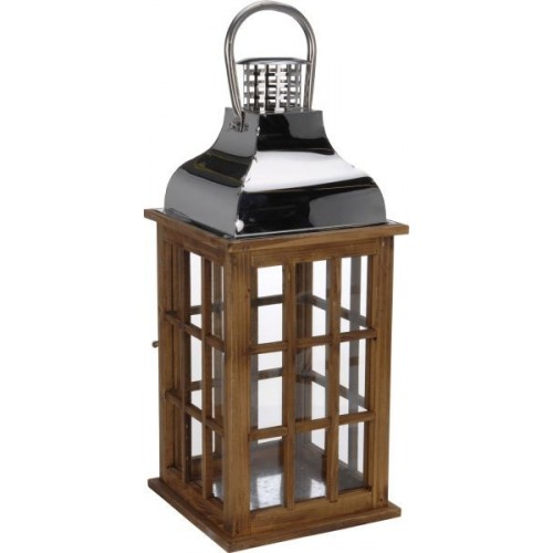 EXCELLENT Lucerna 20x20x53 cm, hnědá/stříbrná KO-AAE260780