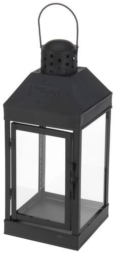 EXCELLENT Lucerna 13x13x32 cm, kovová, černá KO-AAE297430