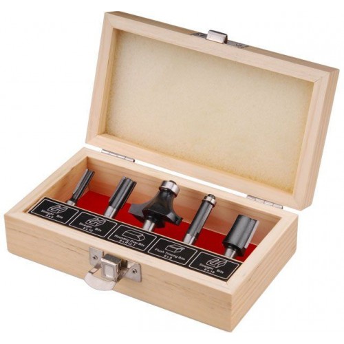 EXTOL CRAFT frézy tvarové do dřeva s SK plátky, sada 5ks 44025 EXTOL CRAFT frézy tvarové do dřeva s SK plátky, sada 5ks 44025