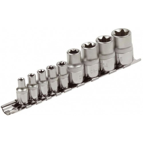 EXTOL PREMIUM hlavice nástrčné vnitřní TORX 1/4" a 1/2", sada 9ks 8818114 EXTOL PREMIUM hlavice nástrčné vnitřní TORX 1/4" a 1/2", sada 9ks 8818114