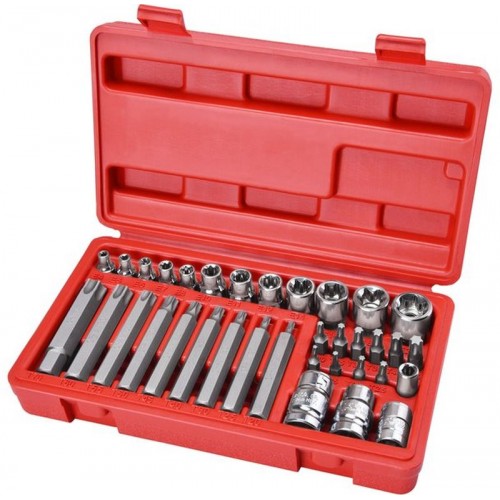 EXTOL PREMIUM Hlavice a hroty TORX, sada 35 ks 8818211