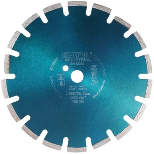 EXTOL INDUSTRIAL kotouč diamantový řezný - segmentový na ASFALT 400 x 25,4mm 8703093