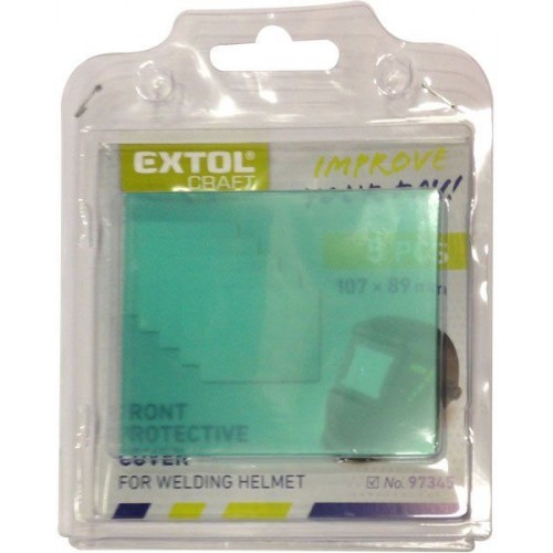 EXTOL CRAFT sklo ochranné pro svářecí kuklu, 5ks, 107x89mm, plastové 97345A