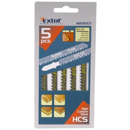 EXTOL PREMIUM pilové plátky, úchyt: BOSCH, sada 5ks 8805007 EXTOL PREMIUM pilové plátky, úchyt: BOSCH, sada 5ks 8805007