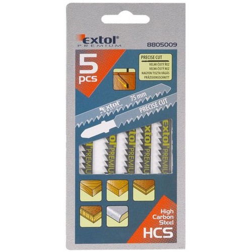 EXTOL PREMIUM pilové plátky, úchyt: BOSCH, sada 5ks 8805009 EXTOL PREMIUM pilové plátky, úchyt: BOSCH, sada 5ks 8805009